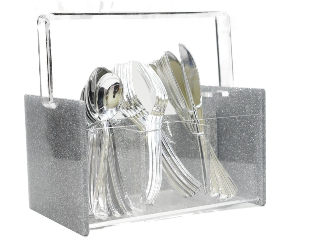 Acrylic Silverware Caddy- many colors available