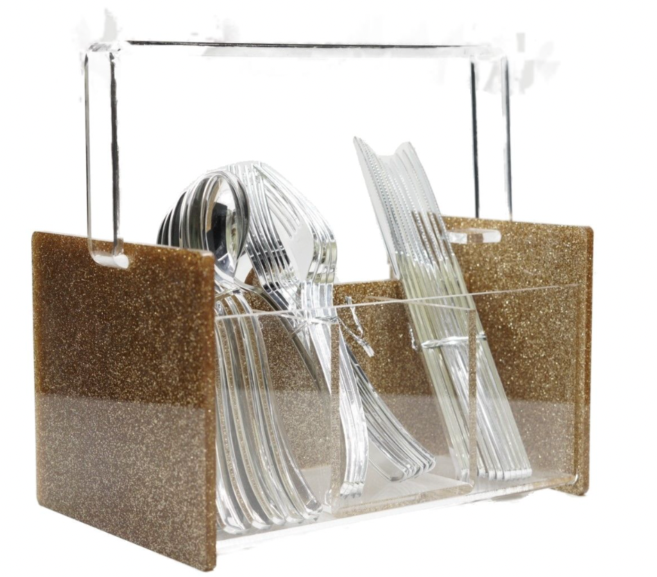 Acrylic Silverware Caddy- many colors available