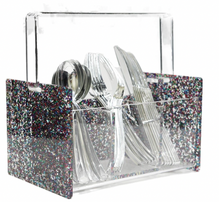 Acrylic Silverware Caddy- many colors available