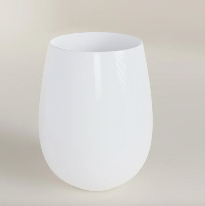 Round Bottom White Acrylic Stemless 12 oz.