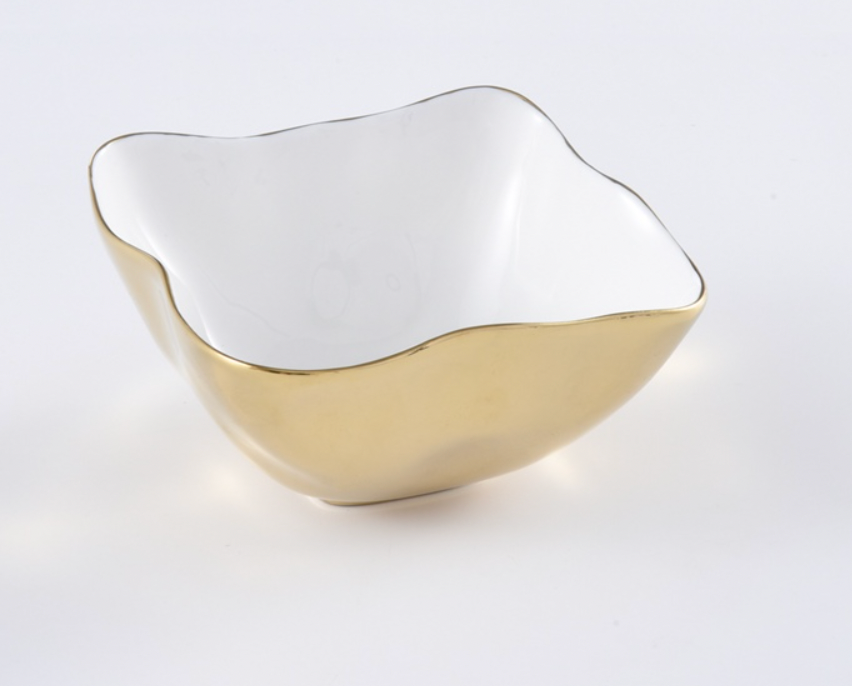 Simple Small Square Bowl- Gold or SIlver