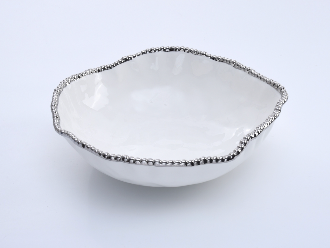 Over-sized Low Beaded serving bowl- 3 options