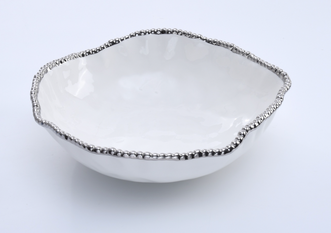 Over-sized Low Beaded serving bowl- 3 options