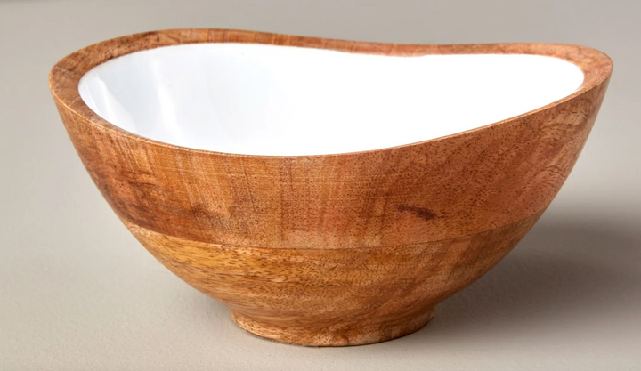 White/ Mango Wood Serving Bowls