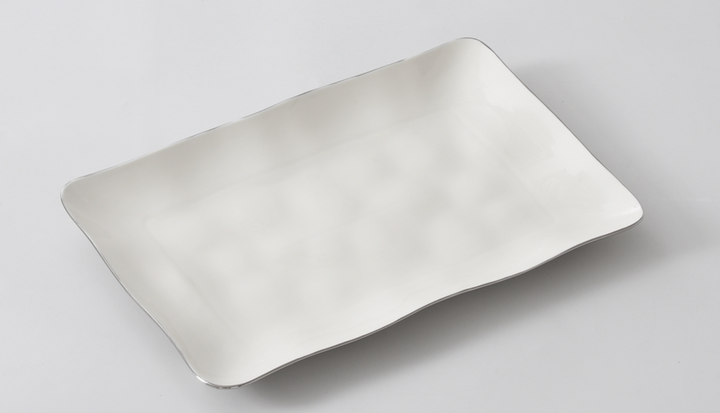 Simple Rectangular Porcelain Platter - 3 colors