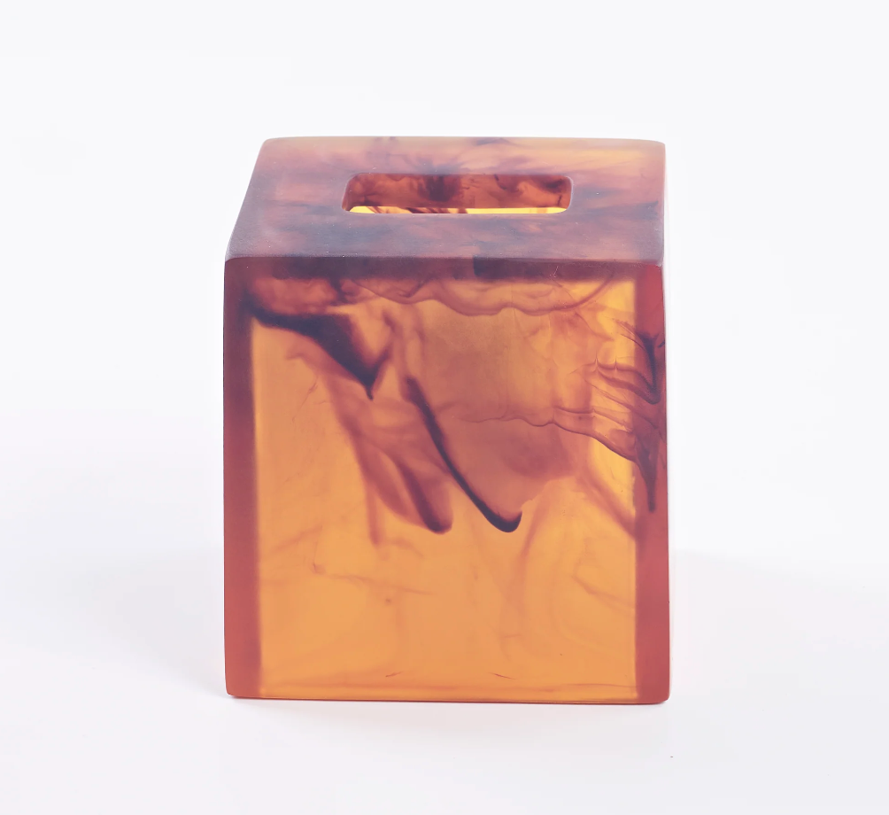 Resin Bathroom Square Tissue Box