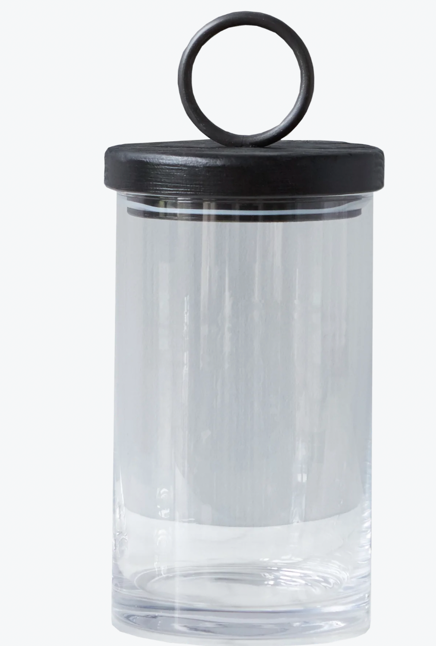 Black Iron Top Canister- medium