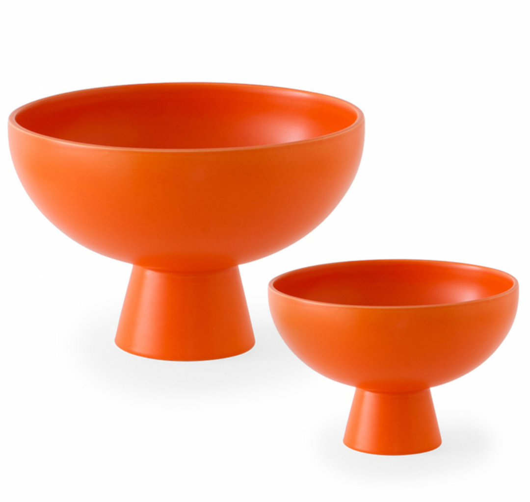 Small Vibrant Orange Earthenware Bowl