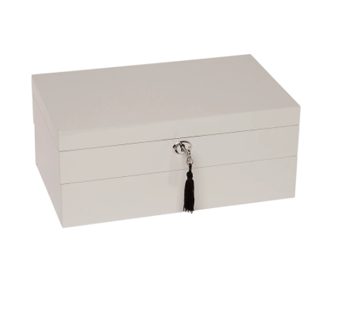 White Lacquer Stackable Jewelry box