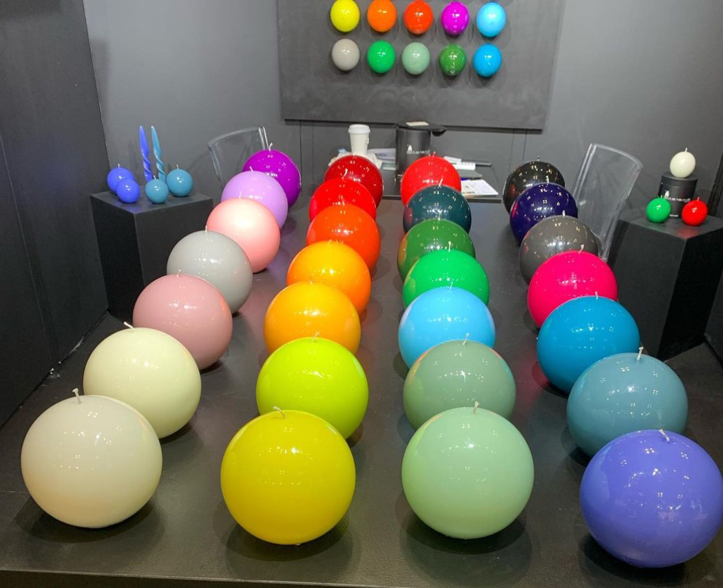 Large Spherical laquered candles