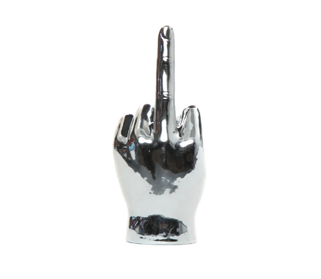 Silver Table Top Middle Finger