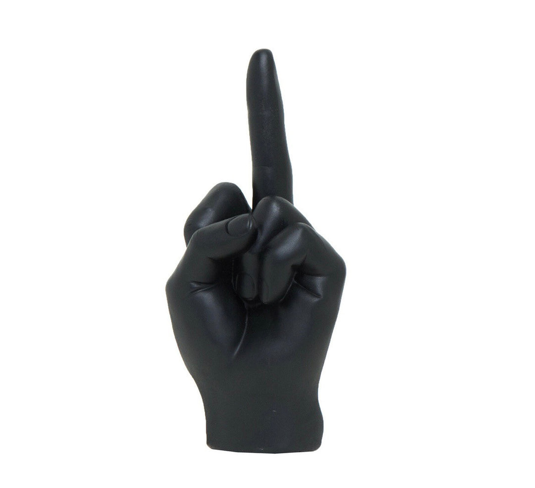 Black Matte Table Top Middle Finger by