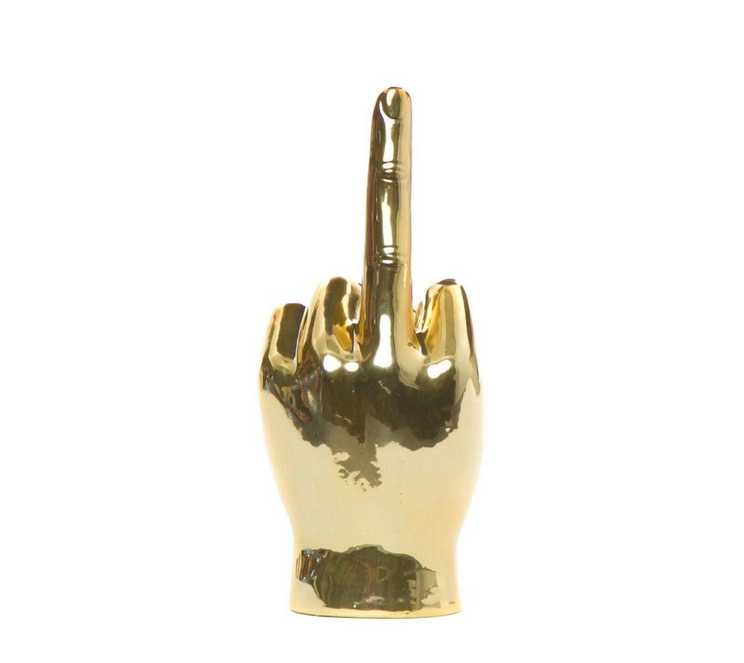 Gold Table Top Middle Finger