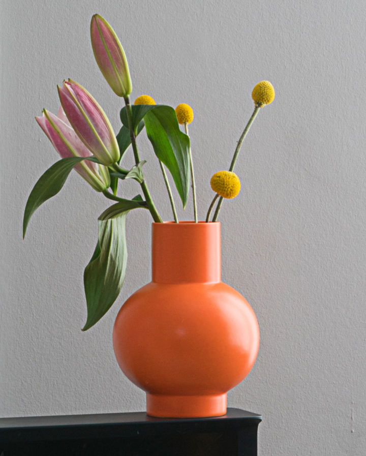 Small Vibrant Orange Earthenware Bowl