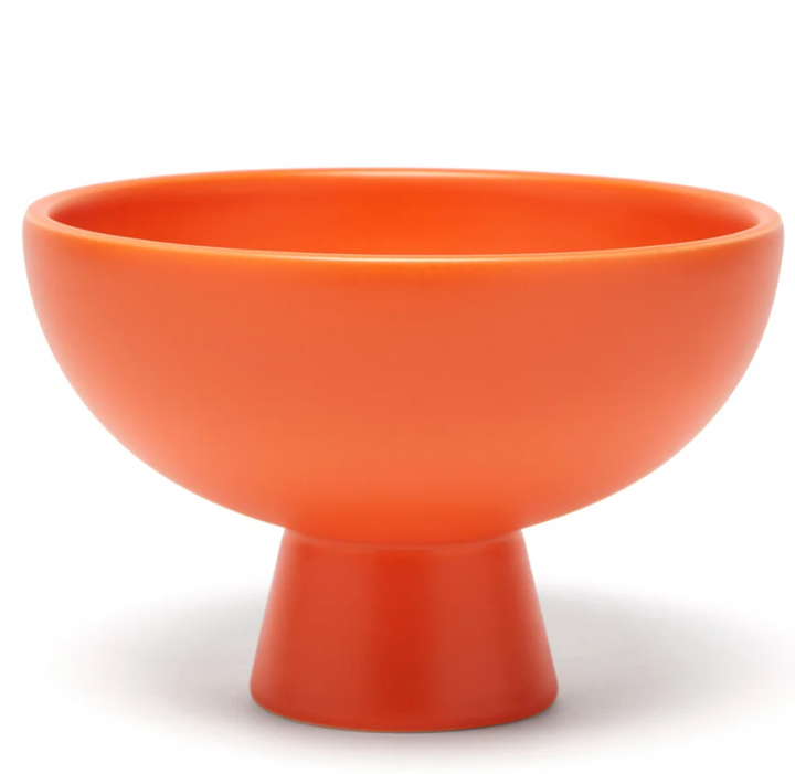 Small Vibrant Orange Earthenware Bowl