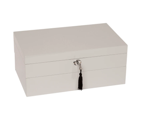 Gray Lacquer Stackable Jewelry box