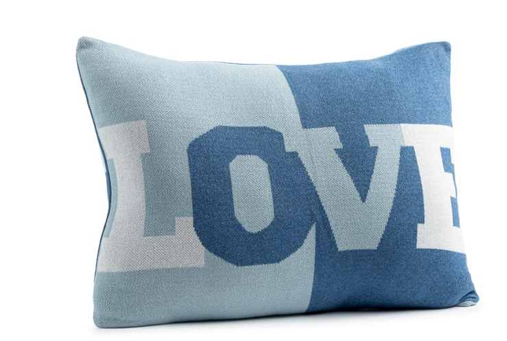 Blue Love Pillow