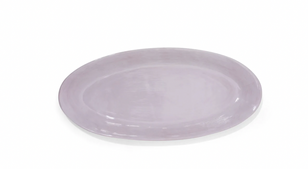 Large Taupe Melamine Oval Platter