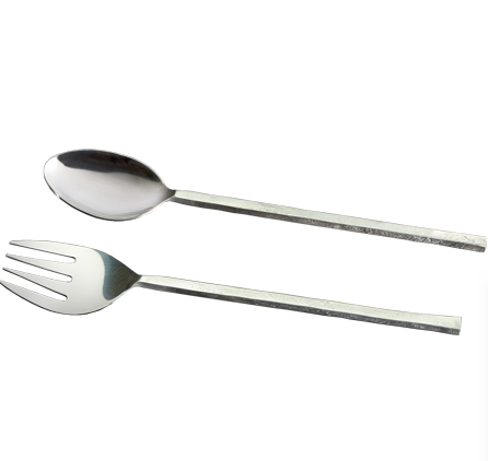 Steel Textured Serving Set