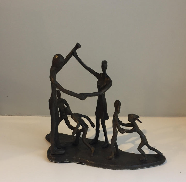 Family of 6 Bronze Sculpture