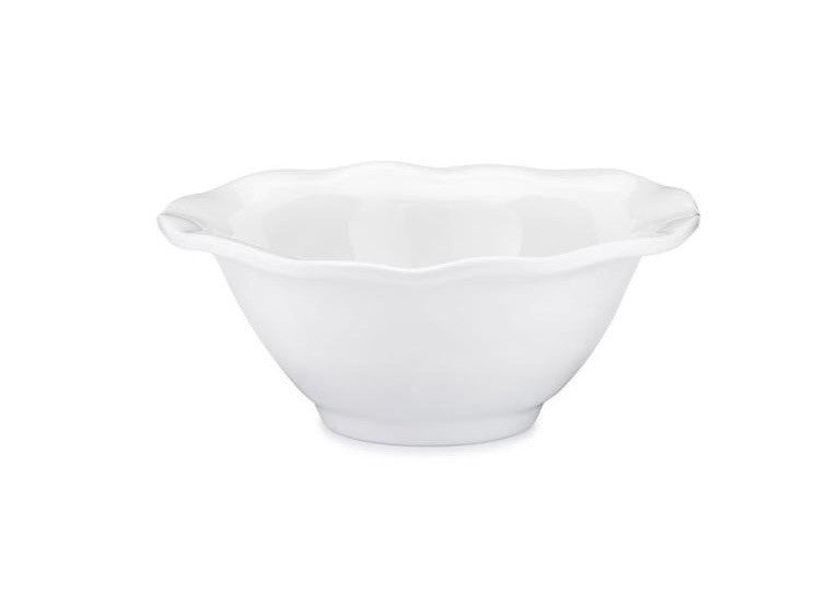 Ruffle Melamine White Small Round Dip Bowl