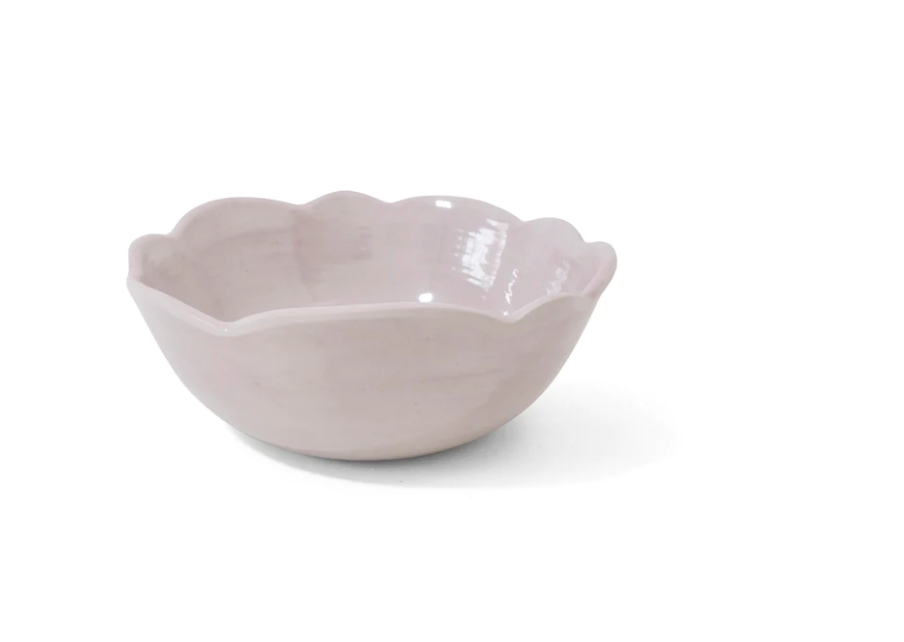 Taupe Scallop Melamine Bowl