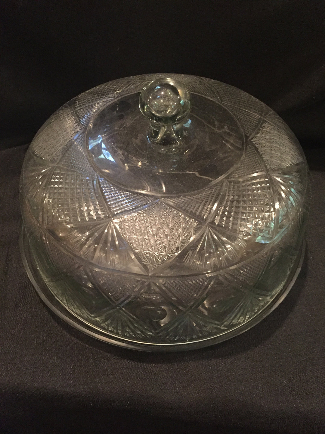 Glass Covered Cake Plate