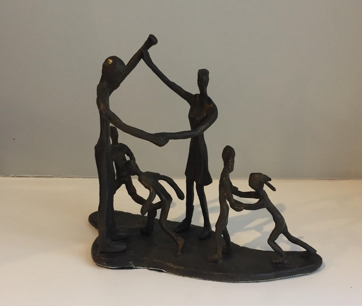 Family of 6 Bronze Sculpture