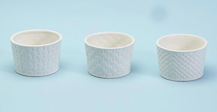 White Ceramic Deli Containers