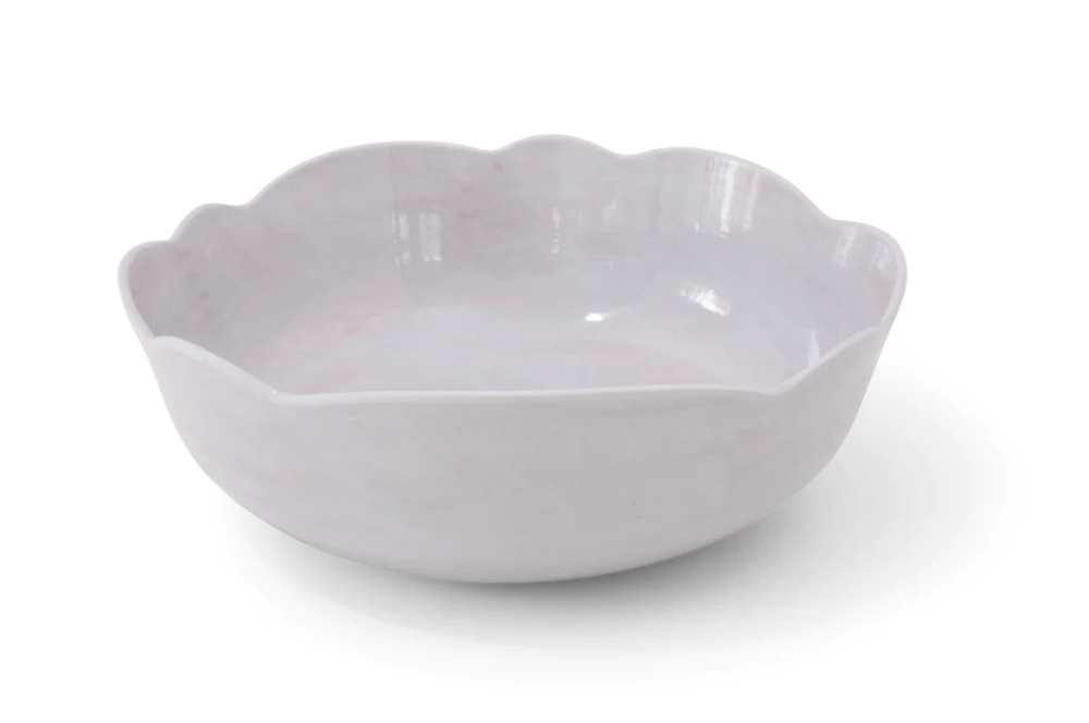 Taupe Scallop Melamine Bowl