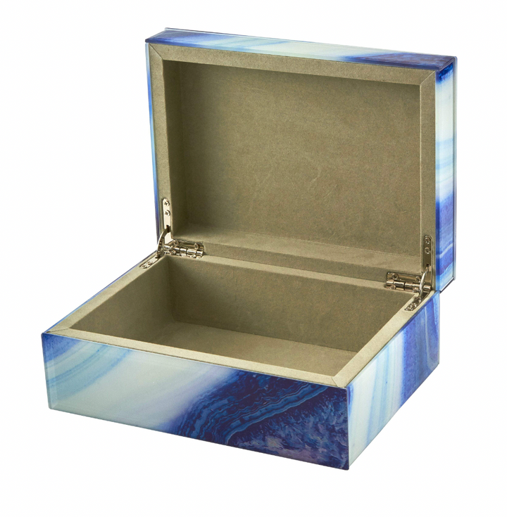 Blue Marble Glass Box- 2 sizes