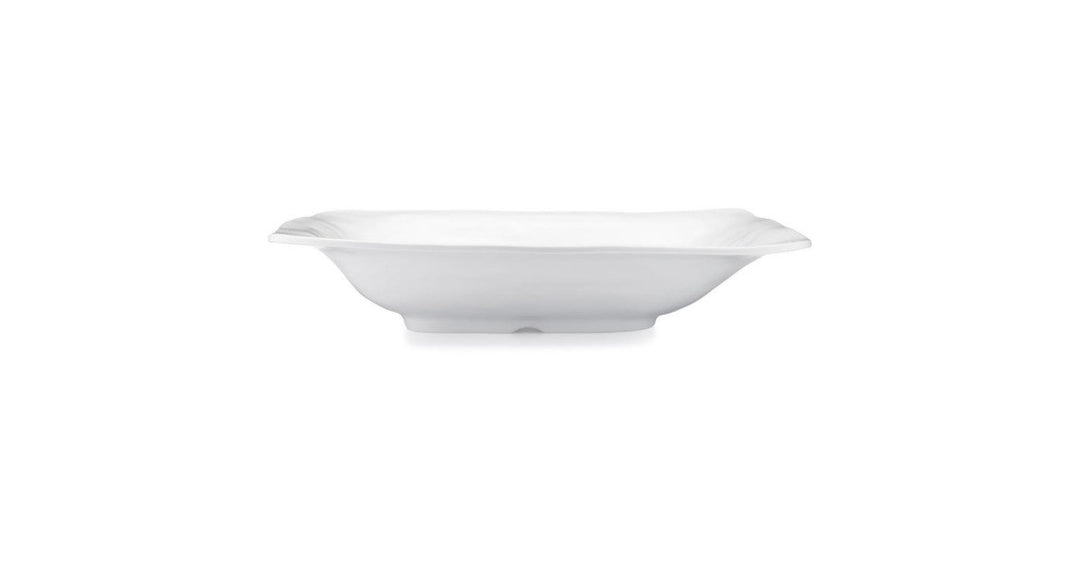 Ruffle White Melamine Rectangle Serving Bowl