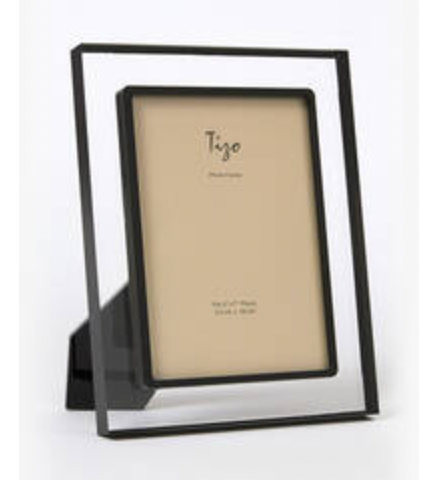 Clear Lucite 8 x 10 Frame w Black Border