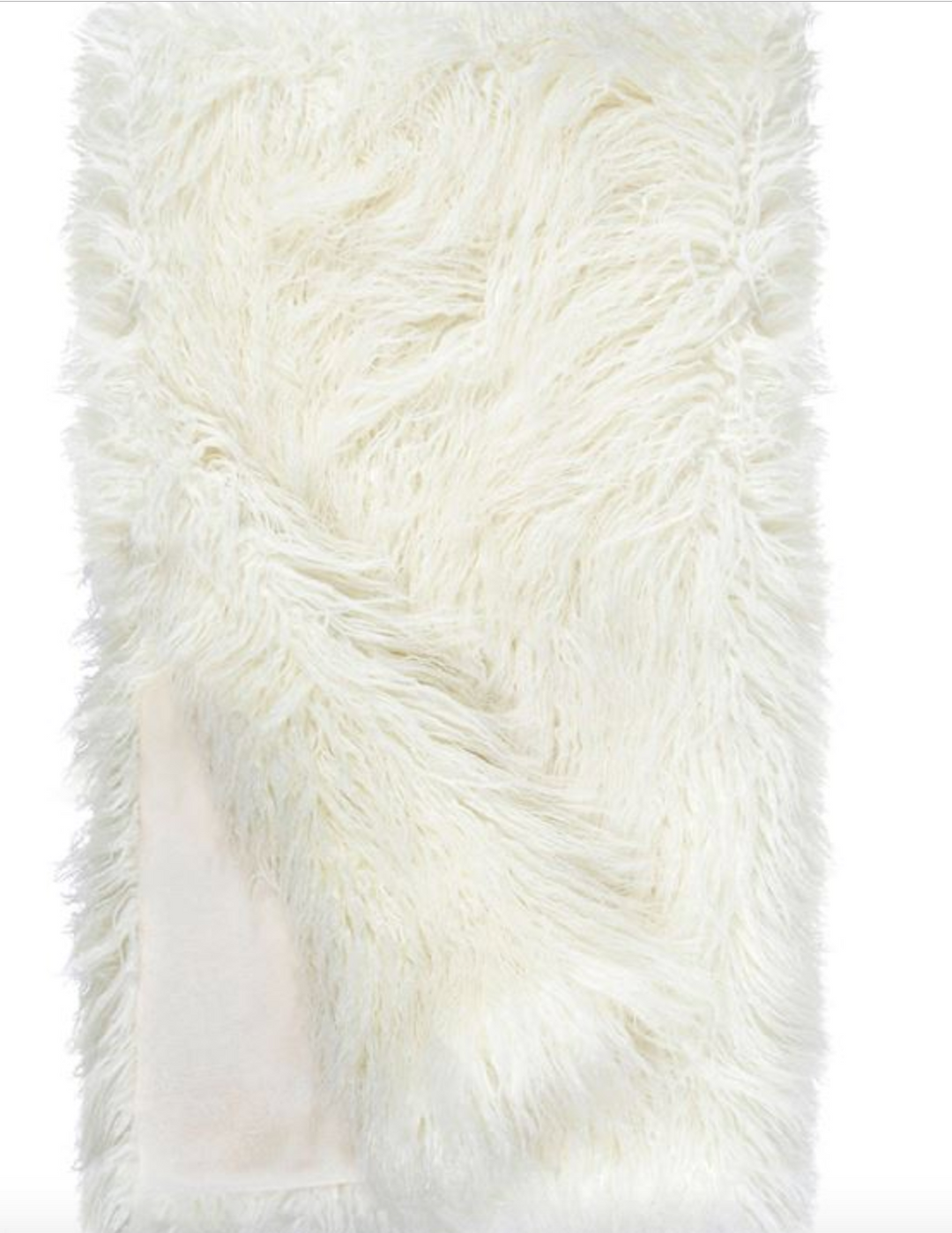 Ivory Tibetian Lamb FauxFur Throw