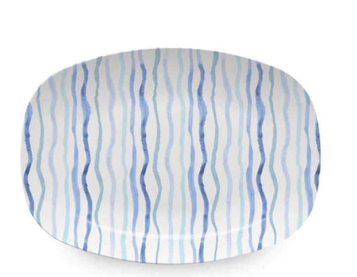 Tray Chic -Blue Wavy Stripe