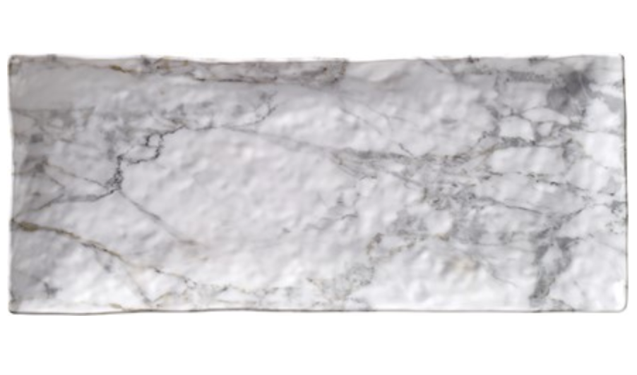 White Marble Melamine 15.25" serving tray I