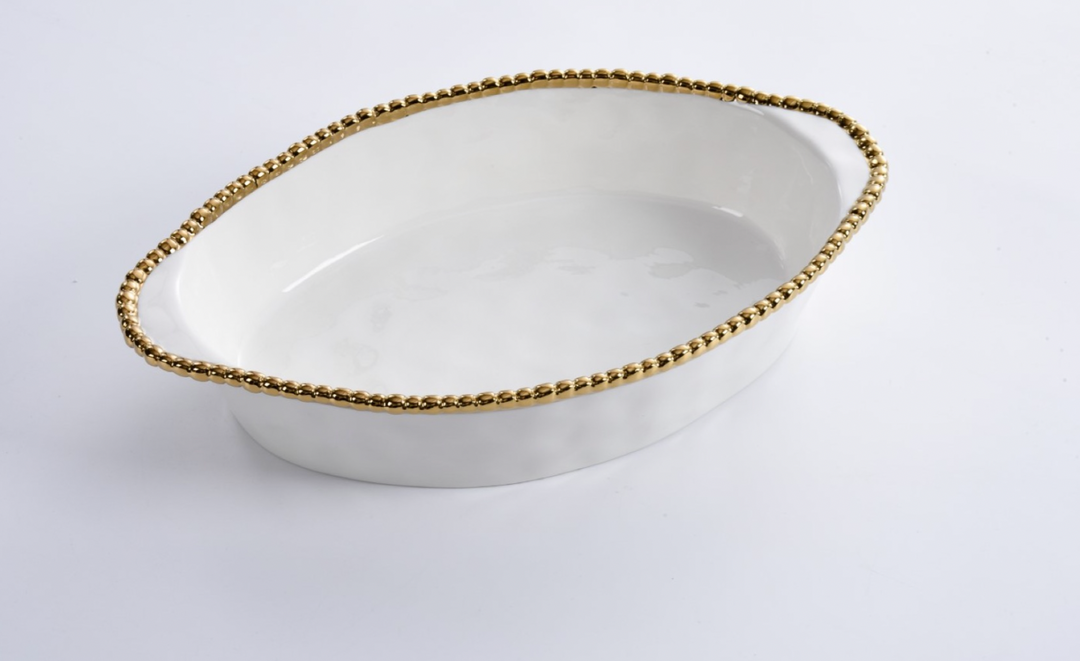 Oval Baker with Gold