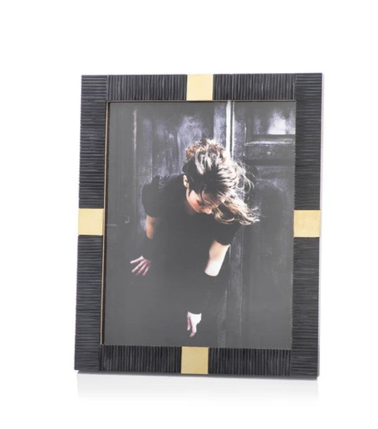 Maha Black Bone W Brass Trim 8 x 10