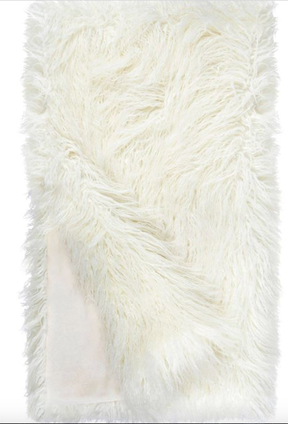 Ivory Tibetian Lamb FauxFur Throw