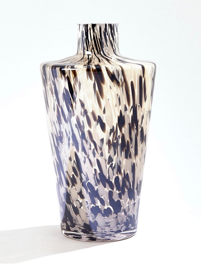 Black/ Beige Confetti Shoulder Vase- 2 sizes