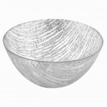 Glass  Silver Lines Bowl