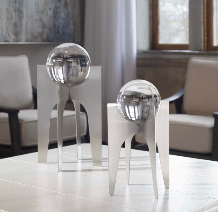 Silver Elliana Crystal Spheres