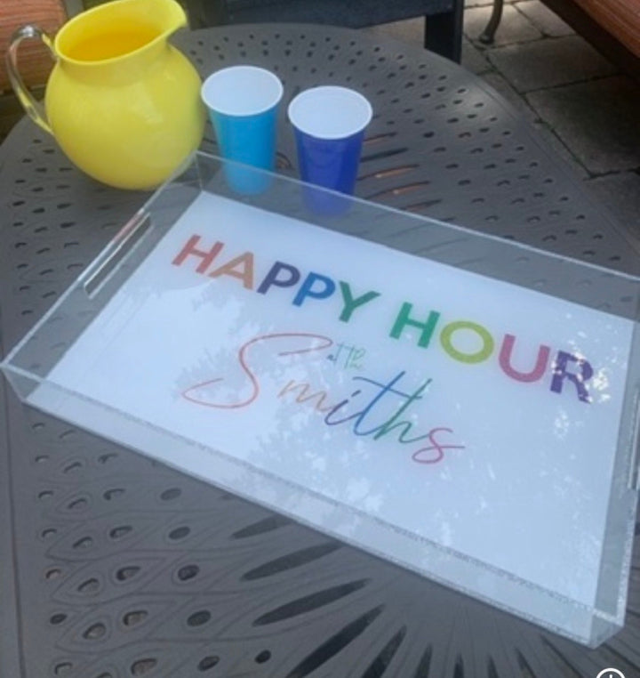 Personalized  Acrylic Tray 11 x 17- Many options available