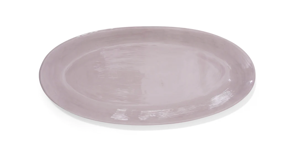Large Gray Melamine Oval Platter